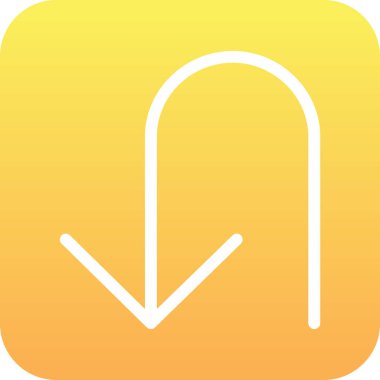 ok yönü simgesi ana hat biçiminde