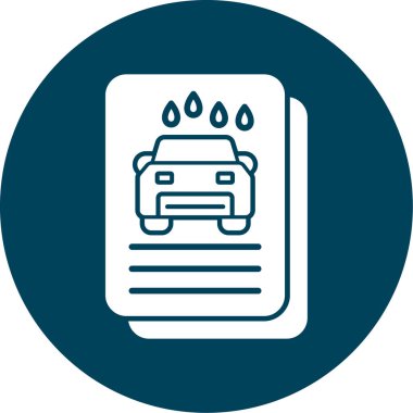 Araba yıkama ikonu. Web için oto yıkama vektör simgelerinin ana hatları