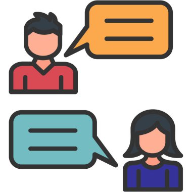 sohbet kabarcıklar illüstrasyon vektör