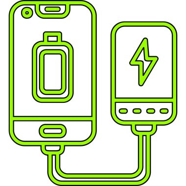 mobil şarj simgesi, vektör illüstrasyonu