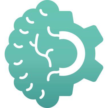 Beyin. Web simgesi basit illüstrasyon