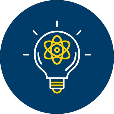 Moda biçimi izole edilmiş arkaplanda atom simgesi