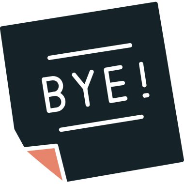 Hoşçakal ikon. vektör illüstrasyonu