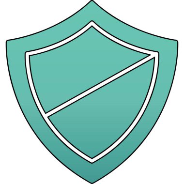 kalkan ikon vektör illüstrasyonu