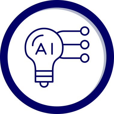 AI simge vektör çizim