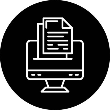 belge simgesi vektör illüstrasyonu