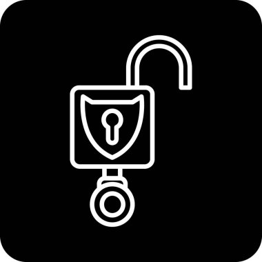 vektör düz simgesini kilitle