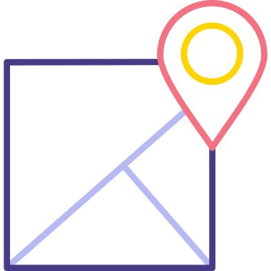 gps konum haritası simgesi