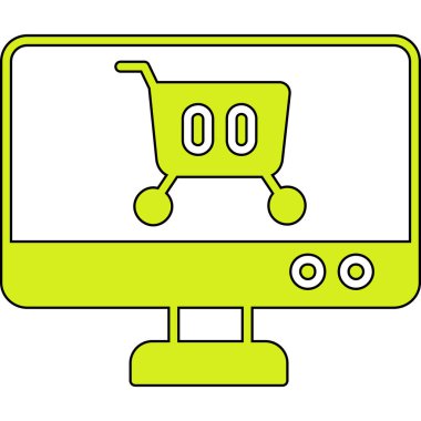 Alışveriş arabası. Web simgesi