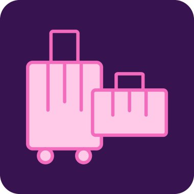 Bagaj simgesi. Vektör çizim