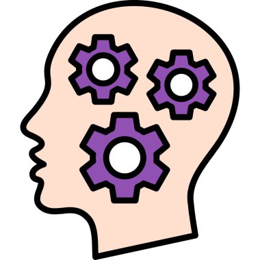 Vitesli insan kafası, vektör çizimi