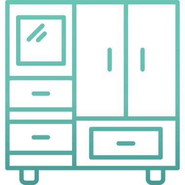 Dolap. Web simgesi basit illüstrasyon