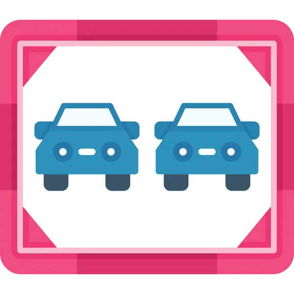 İki mavi araba karşı karşıya.