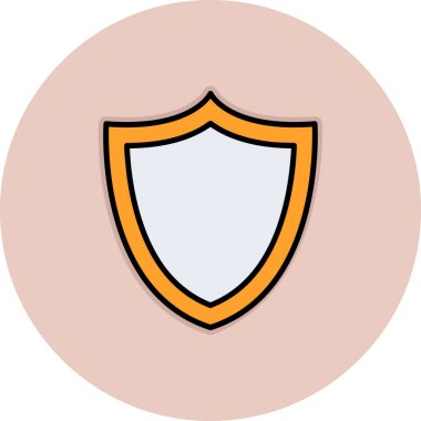 Kalkan. Web simgesi basit illüstrasyon