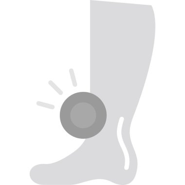 bacak ayak simgesi doldurulmuş dış hat biçiminde