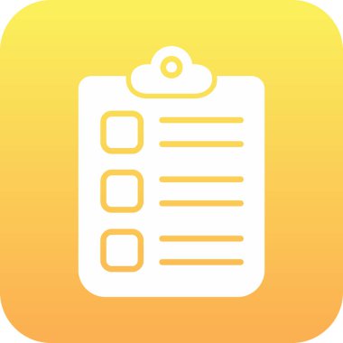 Kontrol listesi simgesi, vektör illüstrasyonu