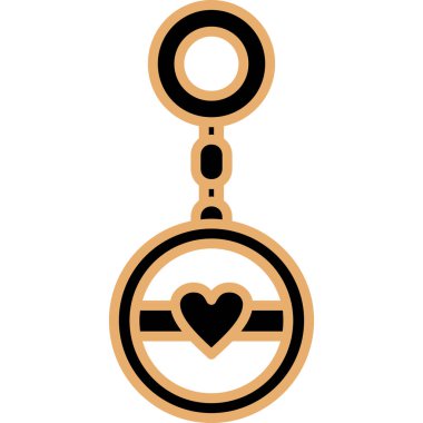 Modern b 'nin vektör illüstrasyonu ikon kalpten yoksun