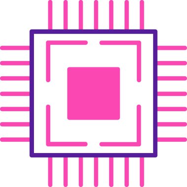 Çip simgesi vektör illüstrasyonu