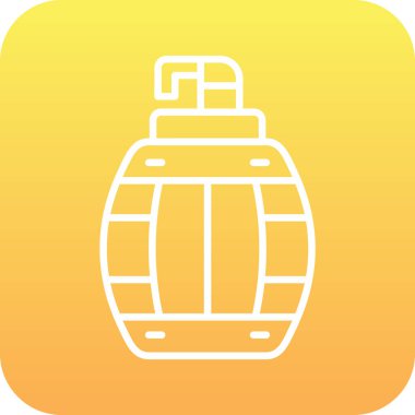 İzole edilmiş tek bir şişenin vektör çizimi