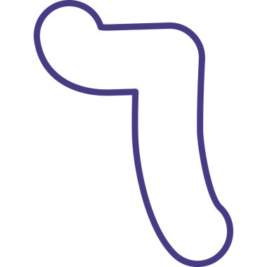 Diş fırçası vektör simgesi. biçim vuruş simgesi, menekşe rengi, yuvarlak açıdır.