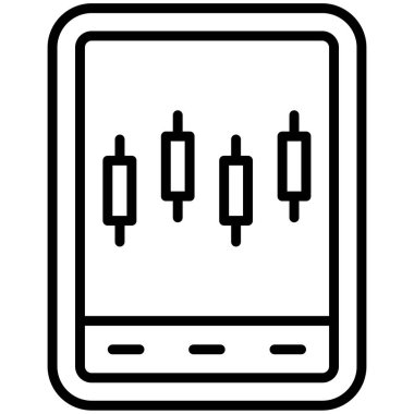 Telefon ekranı simgesi. Beyaz arkaplanda izole edilmiş web tasarımı için akıllı telefon ekran vektör simgesi