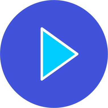 Oynayın. Web simgesi basit illüstrasyon