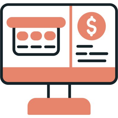 çevrimiçi web renk çizgisi vektör simgesi