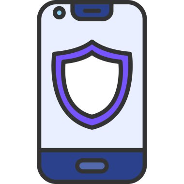 Mobil güvenlik. Basit resimleme