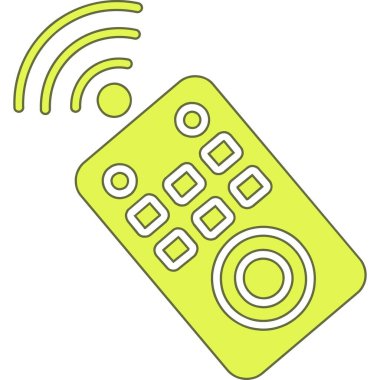 Özet biçimi izole edilmiş vektör illüstrasyonundaki wifi kontrol simgesi