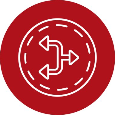 Ok vektör satırı simgesi