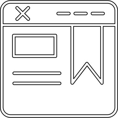 tarayıcı pencere simgesi, vektör illüstrasyonu