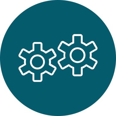 Dişliler. Web simgesi basit tasarım