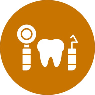 Diş ikonu. vektör illüstrasyonu