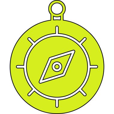 Modern stil izole edilmiş arkaplanda pusula simgesi