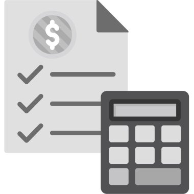 Fatura düz vektör simgesi