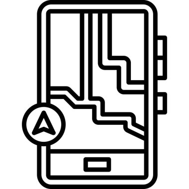 Akıllı telefon. Web simgesi basit illüstrasyon