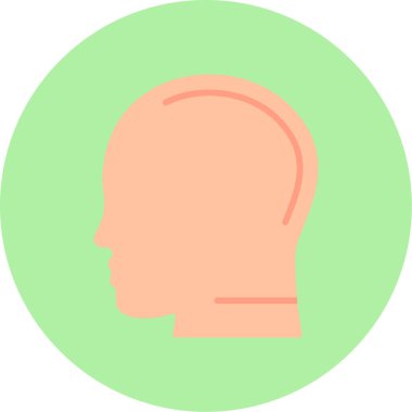 Kafa. Web simgesi basit illüstrasyon