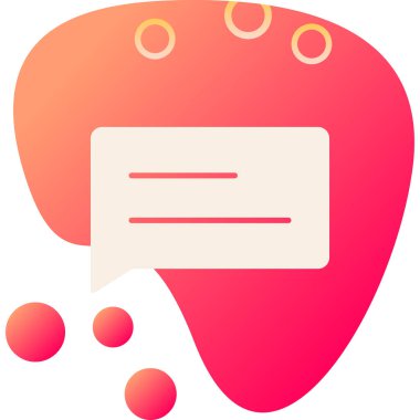 Konuşma balonu simgesinin, vektör tasarımı