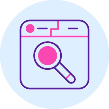 Ara. Web simgesi basit illüstrasyon