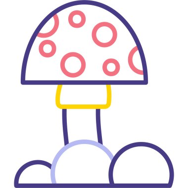 Tatlı mantar simgesinin vektör çizimi