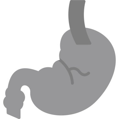 Sindirim mide ikonu. İnce çizgi stili tasarım illüstrasyon vektörü. Web tasarımı. özet ve izole edilmiş biçim