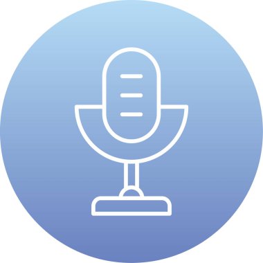 mikrofon simgesi vektör illüstrasyonu