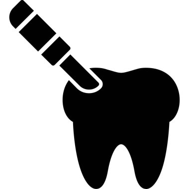 diş simgesi vektör illüstrasyonu