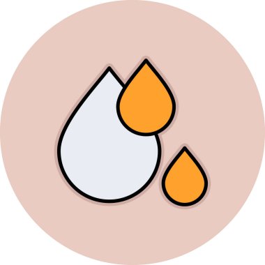 su damlası simgesi, vektör illüstrasyonu