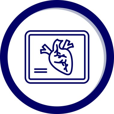 Kalp simgesinin vektör illüstrasyonu