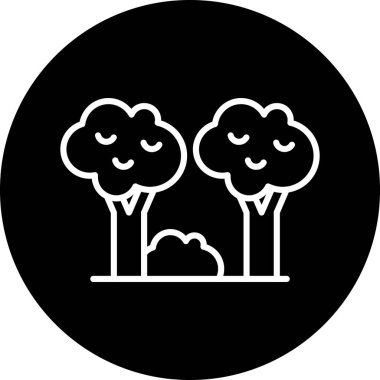 Ağaç simgesi şablonu tasarımının illüstrasyon vektörü grafiği