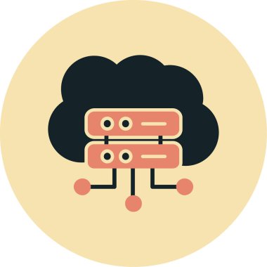 Bulut hesaplama. vektör simgesi