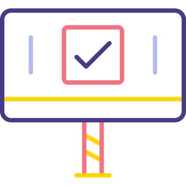 pano simgesini kontrol et, vektör illüstrasyon tasarımı