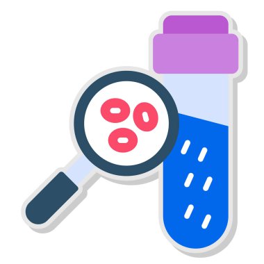 Test vektörü simgesi olan kan tüpü.