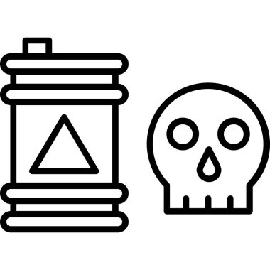 Kafatası simgesi, anahat stili